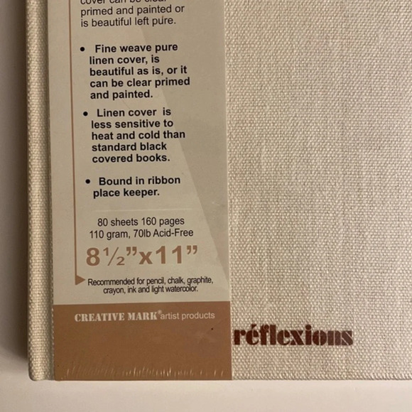 NWT Expertly Bound Linen Journal, NEW - Picture 4 of 8